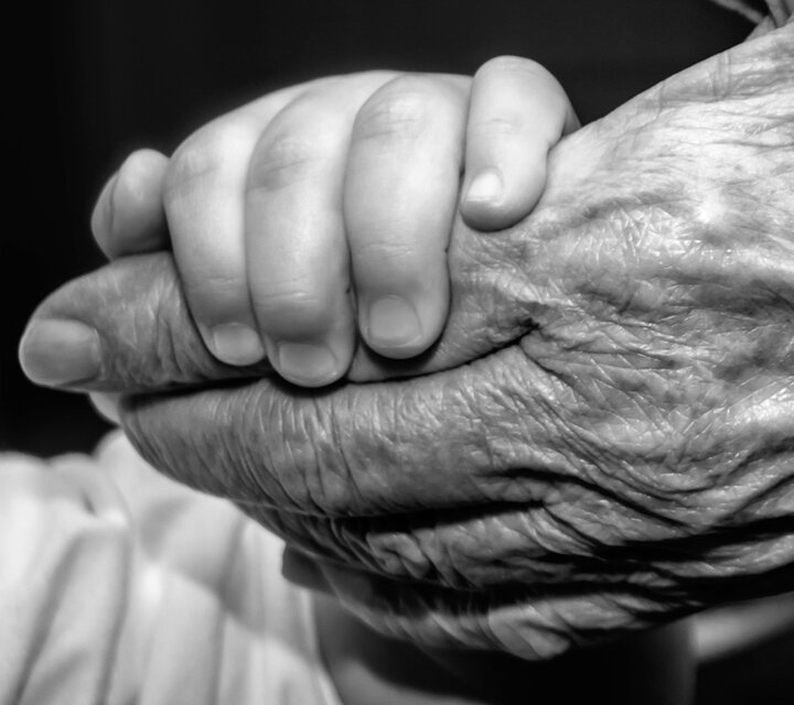 Dermadore - Haut - Hand einer jungen und alten Person